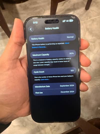 Apple iPhone 16 Pro Max | 256 GB | PTA Approved | 90% battery
