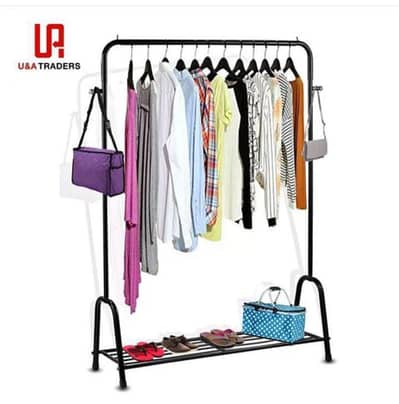 Cloth hanging stand singal shelf shoes rack antique color