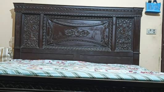 double bed with spring mattress