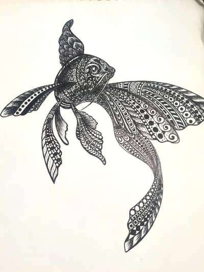 Handmade Fish Design Sketch