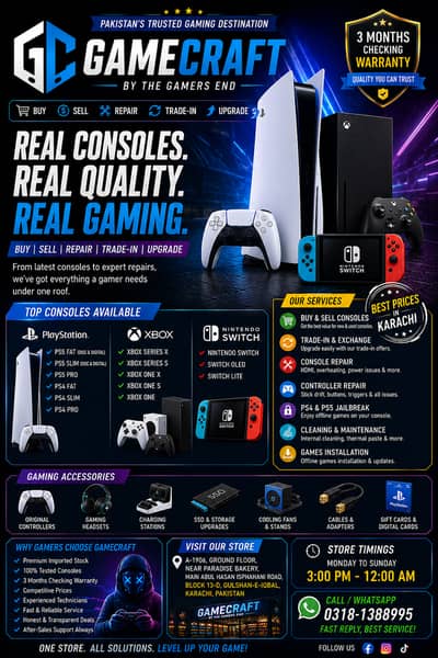 PS5 PS4 Xbox Nintendo | Buy • Sell • Repair • Trade-In | GameCraft
