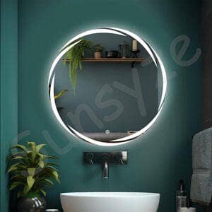 LED Eteched Mirror & LED Eteched Clock wall