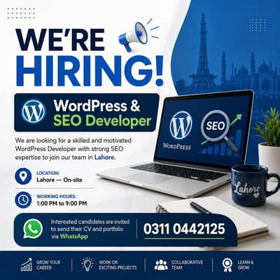 Hiring WordPress Developer & Seo Sepcialist