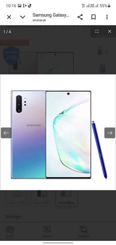 Samsung Mobile Note 10 Plus