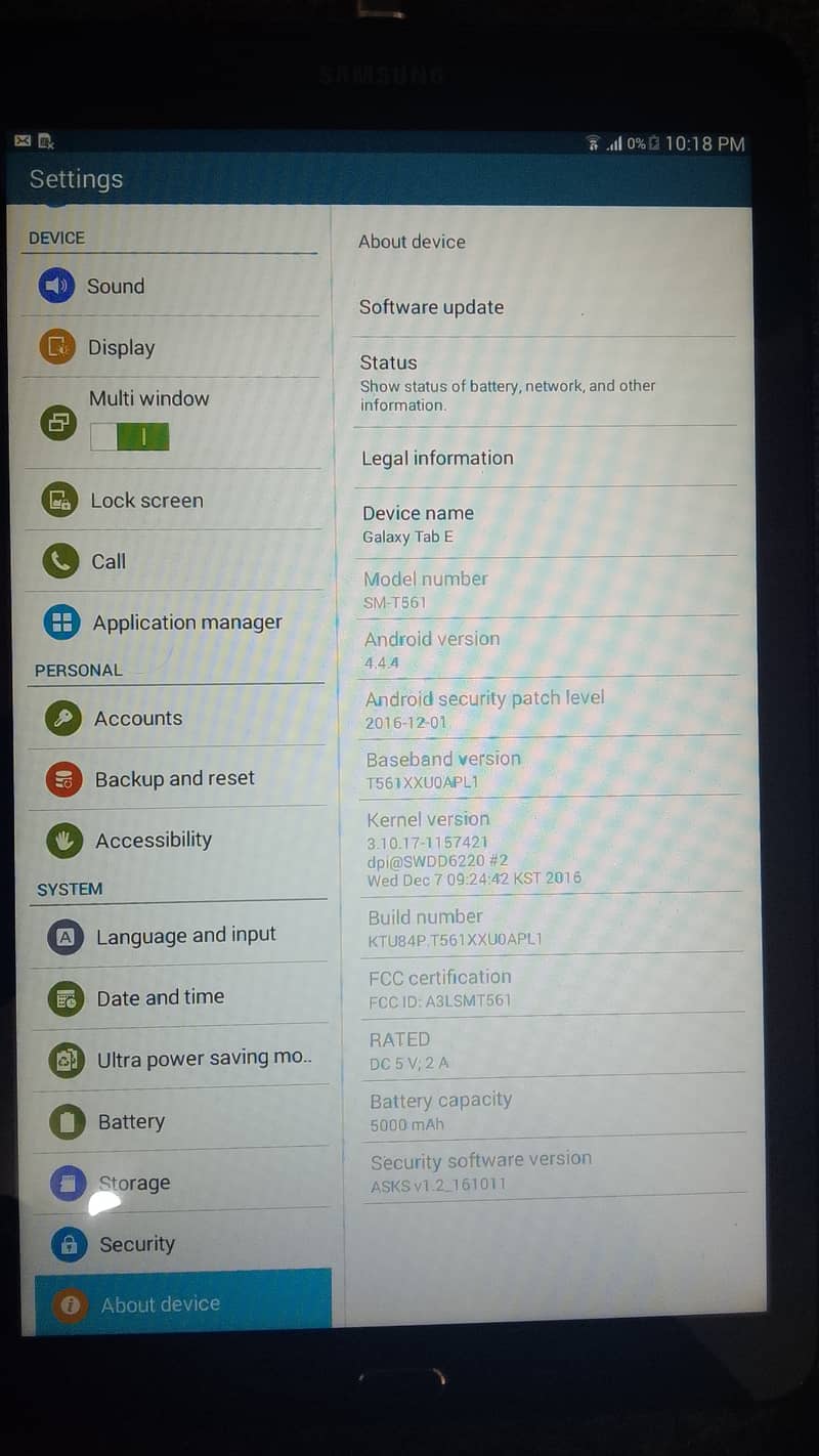 Samsung Galaxy Tab E 0