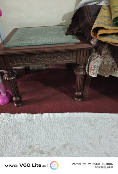 used solid shesham wood centre tables