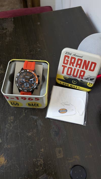 fossil premium strap watch
