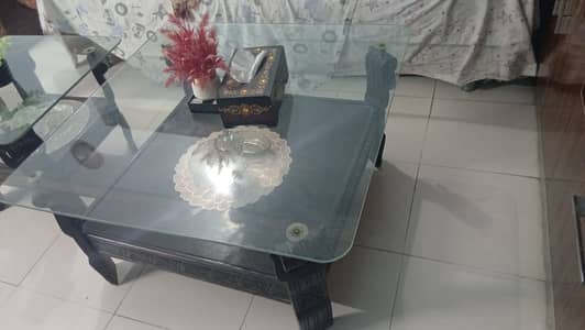 3 side tables one large and two small size tables