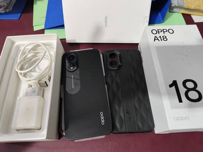 oppo a18 4/64 neat and clean complete box