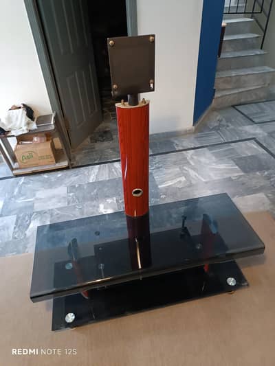 Modern led tv trolley full glass
