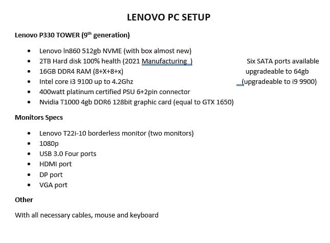 9th gen PC, complete setup 1