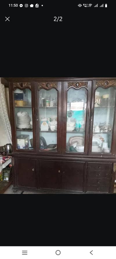 wooden showcase