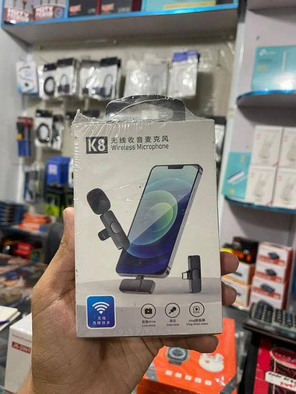 K8 Wireless Microphone for USB Type-C | Plug & Play | Single Wireless Lavalier Mic | Noise Reduction