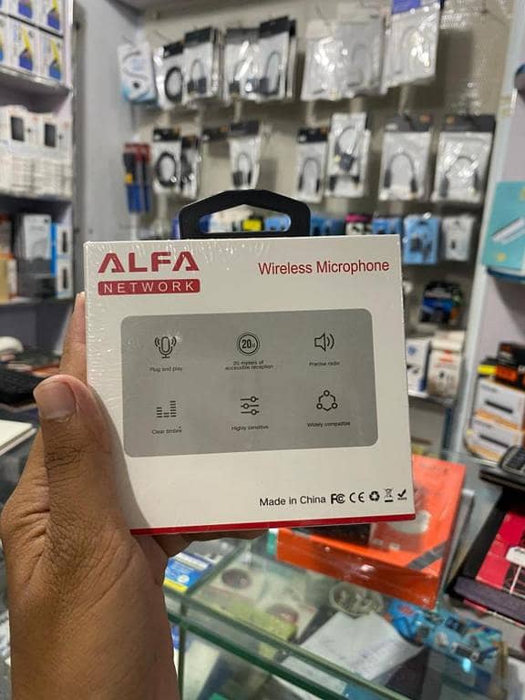 Alfa J6-2IN1 Wireless Microphone | Professional Dual Lavalier Mic | Charging Case | Noise Cancellation | Plug & Play