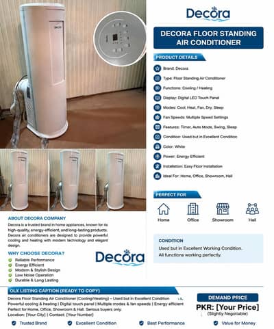 Decora Floor standing Ac+ inverter