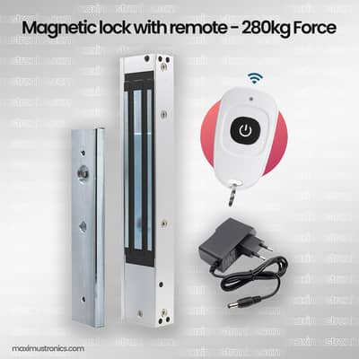 Magnetic Lock with remote and holding force of 280KG 600Lbs with adap
