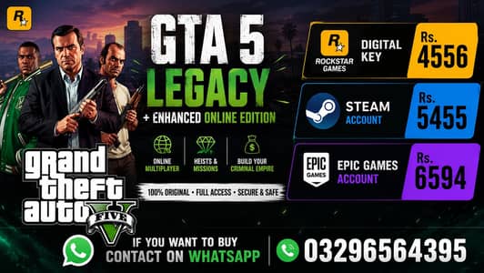 GTA 5 ENHANCED EDITION PC | ROCKSTAR EPIC STEAM | 100% ORIGINAL