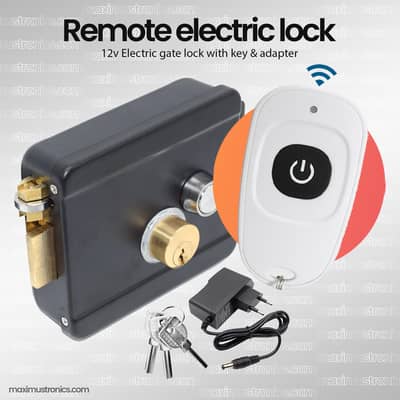 Remote Control Electric door lock with adapter and keys