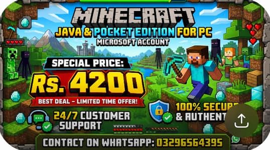 MINECRAFT JAVA + BEDROCK EDITION PC | OFFICIAL CODE