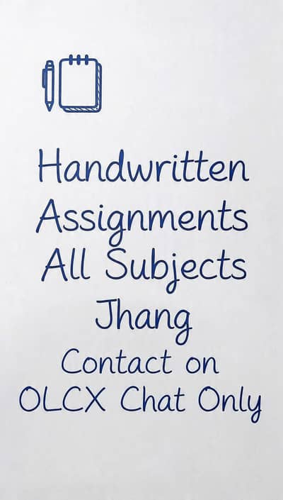 Professional Handwritten Assignments | All Subjects | Jhang