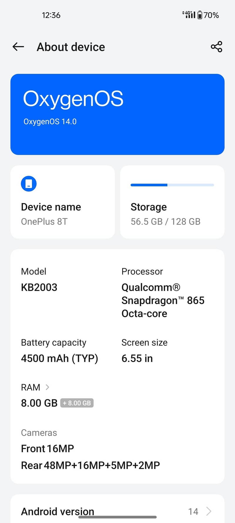 One Plus 8T 6