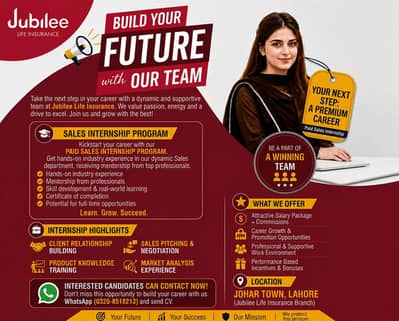 internships in Jubilee life insurance