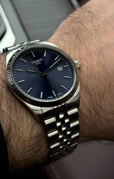 Genuine tissot ballade watch 40mm in blue dial