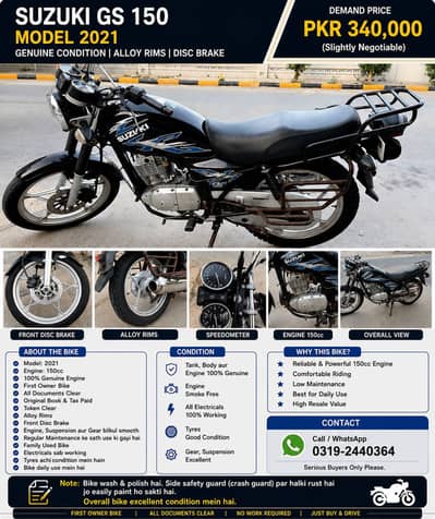 FOR SALE – Suzuki GS 150 (2021 Model)