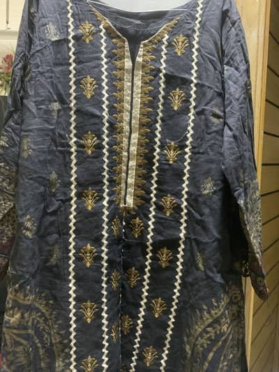Embroidered lawn dress