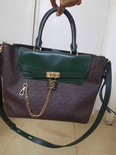 Orignal Michael Kors Green Saffiano bag