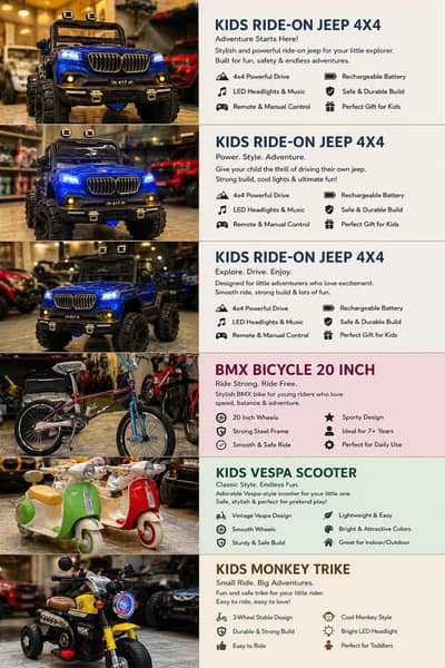 Premium Kids Ride-On Collection – Fun, Style & Adventure!