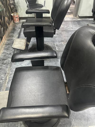 2 salon chairs in good condition. one shampoo unit also available