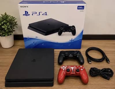 PS4 Slim 500GB Complete Bundle | 2 Controllers | 3 Months PS Plus