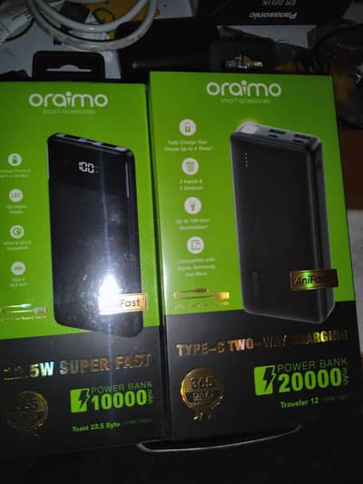 oraimo power bank 10000 mAh price 3500 made in china with 1 year war