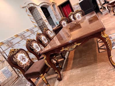 Dining table Pure solid chiniot wood