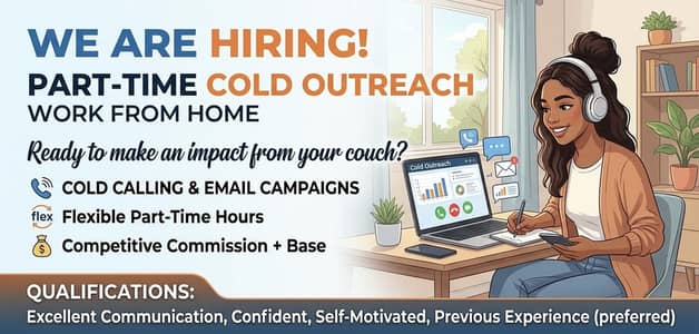 Cold outreach | work from home | part time