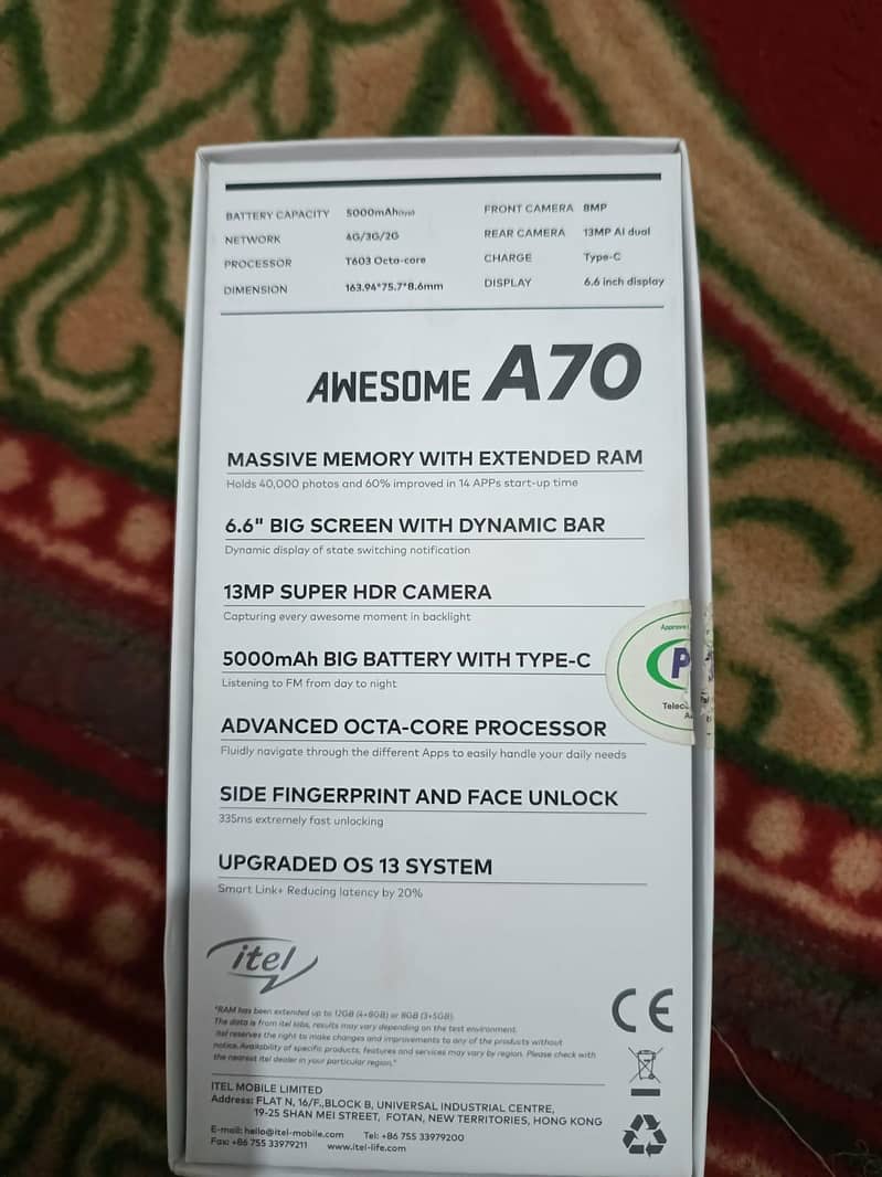 Itel A70 4