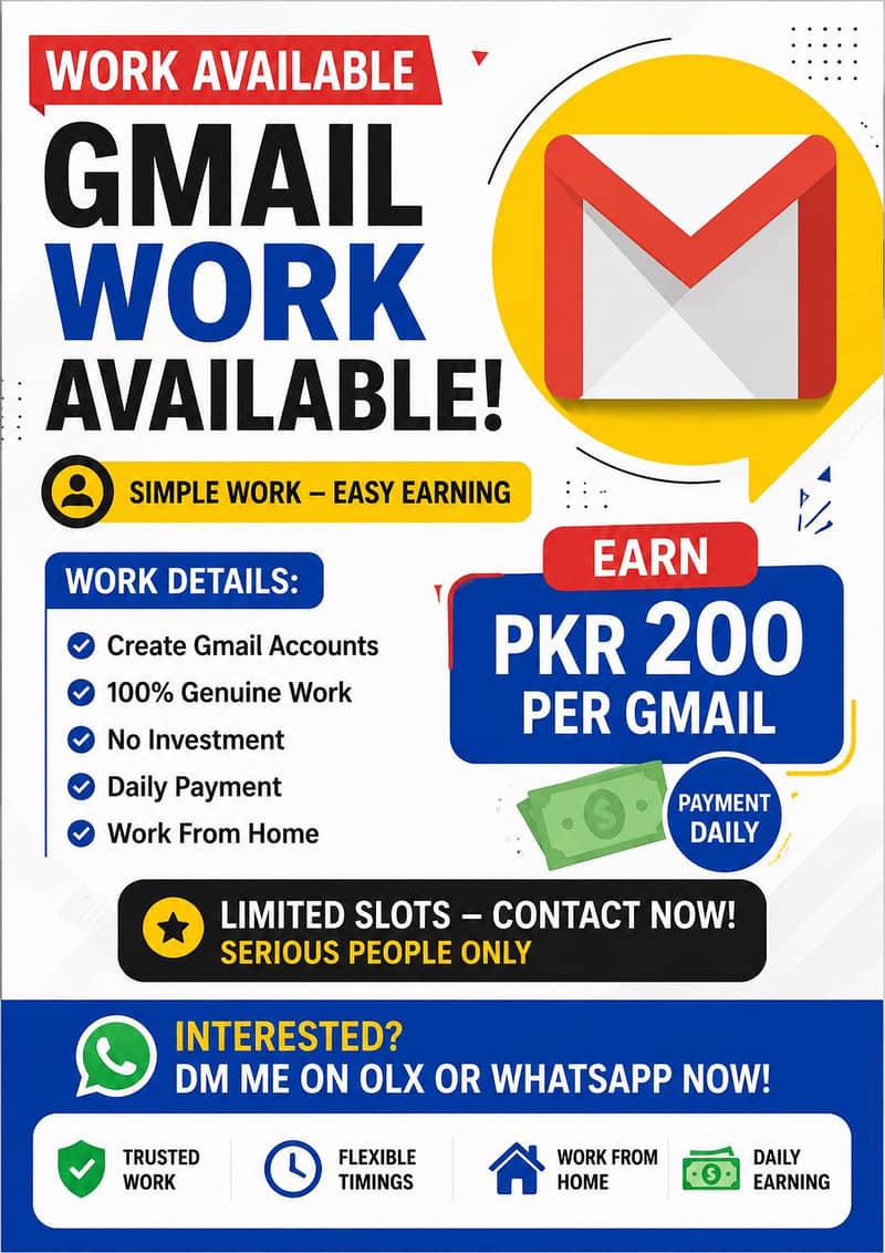Gmail Work Required 0