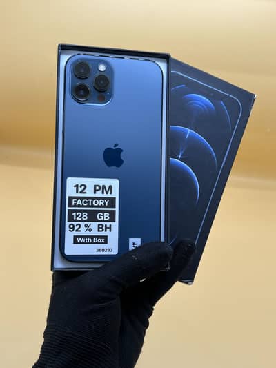 Apple iPhone 12 Pro Max 128 GB Factory unlock Non PTA 92% BH with Box