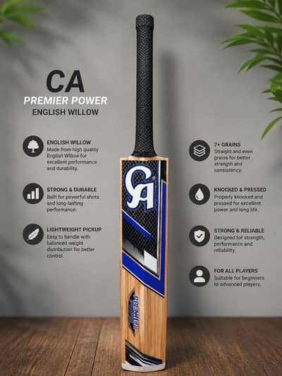 CA Premier Power Cricket Bat – Grade English Willow