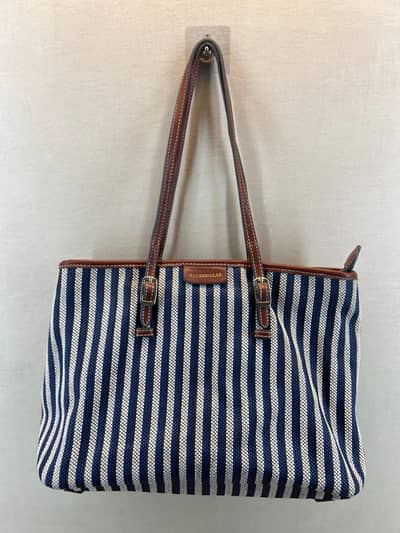 M. C. Douglas stripped tote bag - spacious and stylish | Excellent co