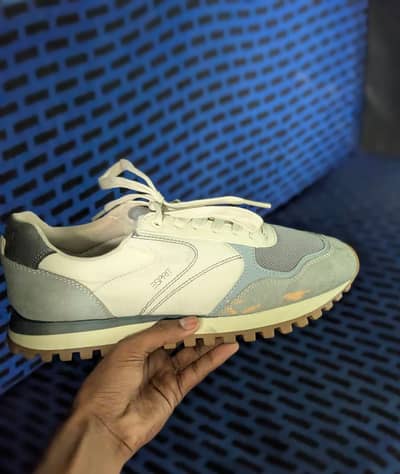 HOFF City suede trainers in a light blue and multi-color scheme.
