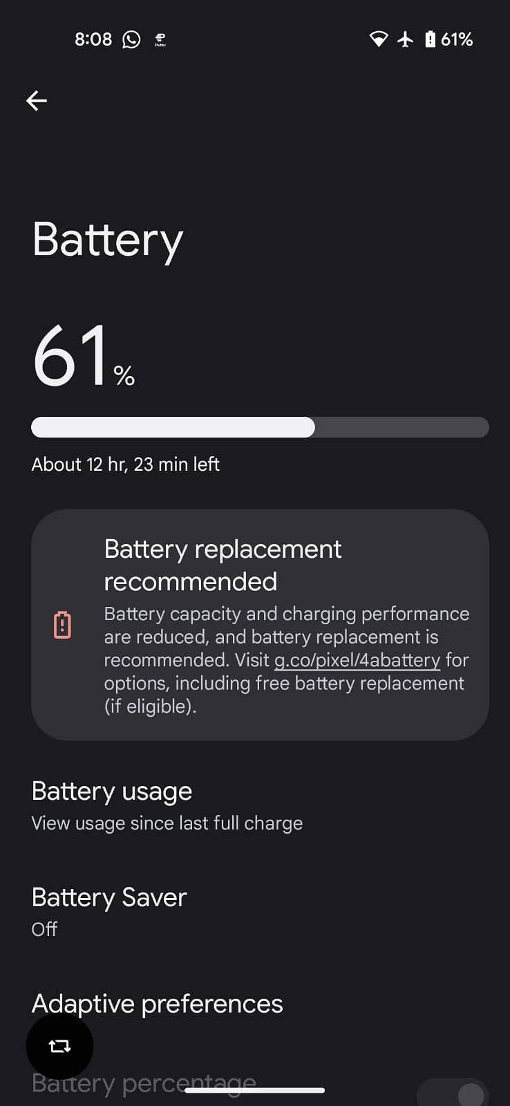 Google Pixel 4a 4