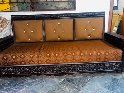 Wooden Diwan Sofa Set for Sale | Premium Carved Design | Excellent Co