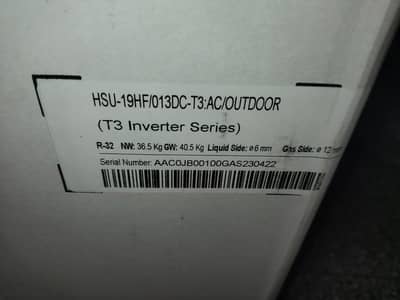 Haier 1-5 ton Ac DC T3 model