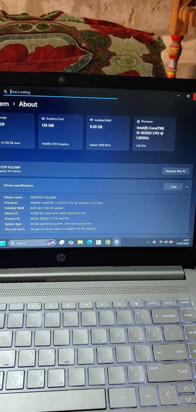 Hp laptop 14s Core i5 10th generation