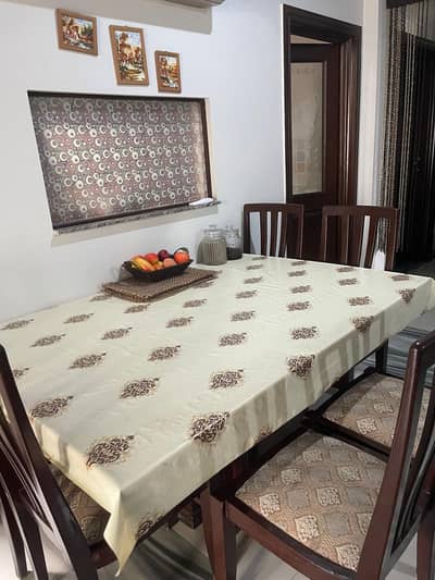 6 chairs Wooden dining table