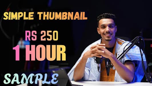 YouTube Thumbnail Rs. 250 | 1 Hour Delivery