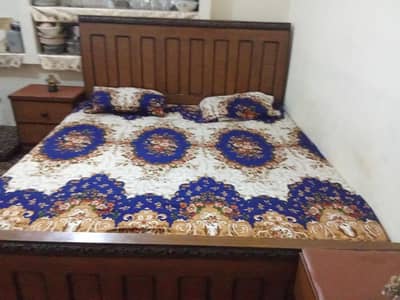 wooden bed