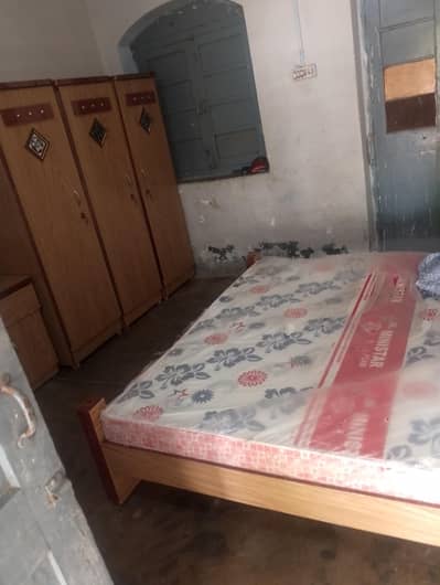double bed with metrus . 3pees Almari . shokace Almari. Drasing set